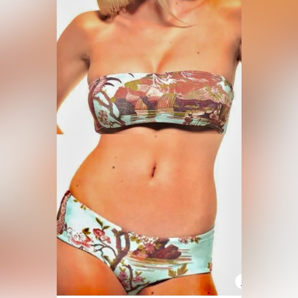 🌸🌺🌞SET, SKIMS x Roberto Cavalli Floral Bikini Set - Fagianella Print NWT🌸🌺💐